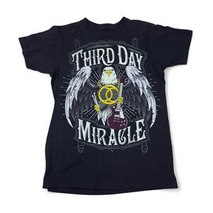 Third Day Miracle S Black Cotton Band Tour Graphic T Shirt